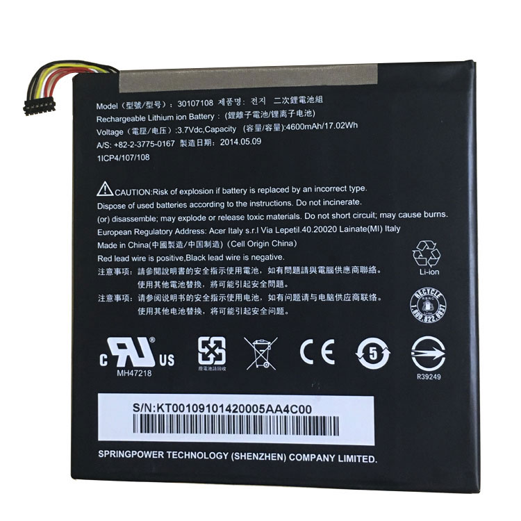 Replacement Battery for ACER Iconia Tab 8 A1-840 battery