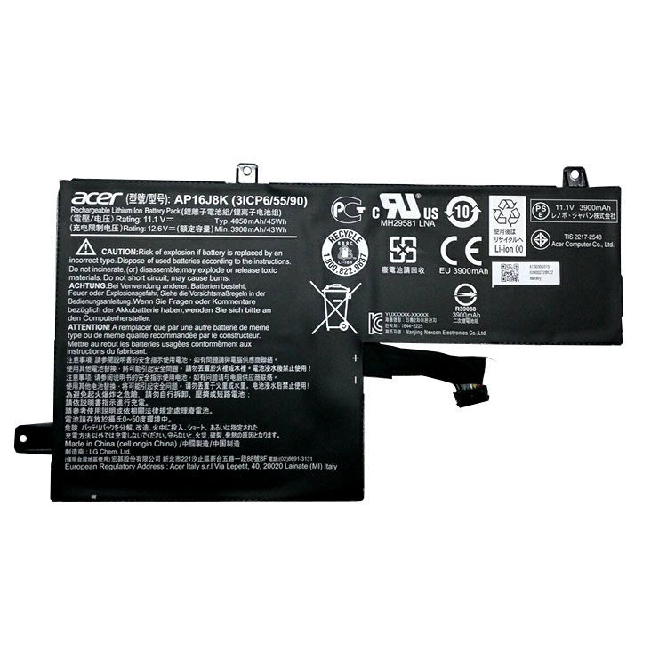 Replacement Battery for ACER AP16J8K battery