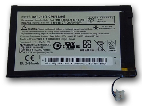 Replacement Battery for Acer Acer Iconia Tab B1-710 battery